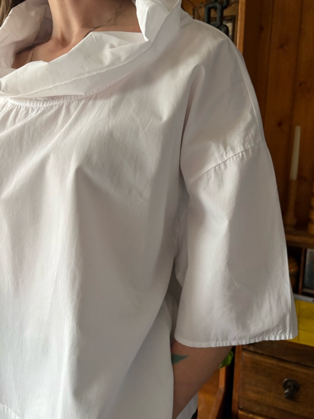 Ozai N Ku Minimalist Cotton Poplin Top 1 (M/L)